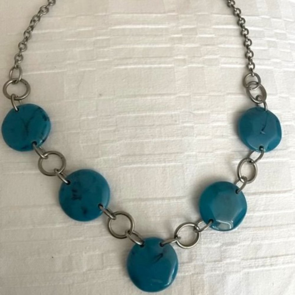 Turquoise Statement Necklace - image 1